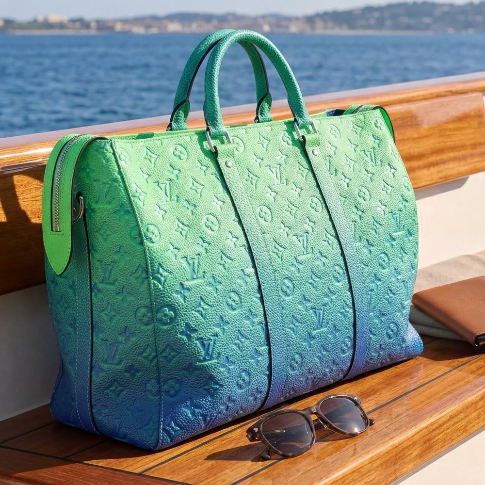 RARE Louis Vuitton Monogram Illusion Leather Keepall Tote Virgil Abloh M59688